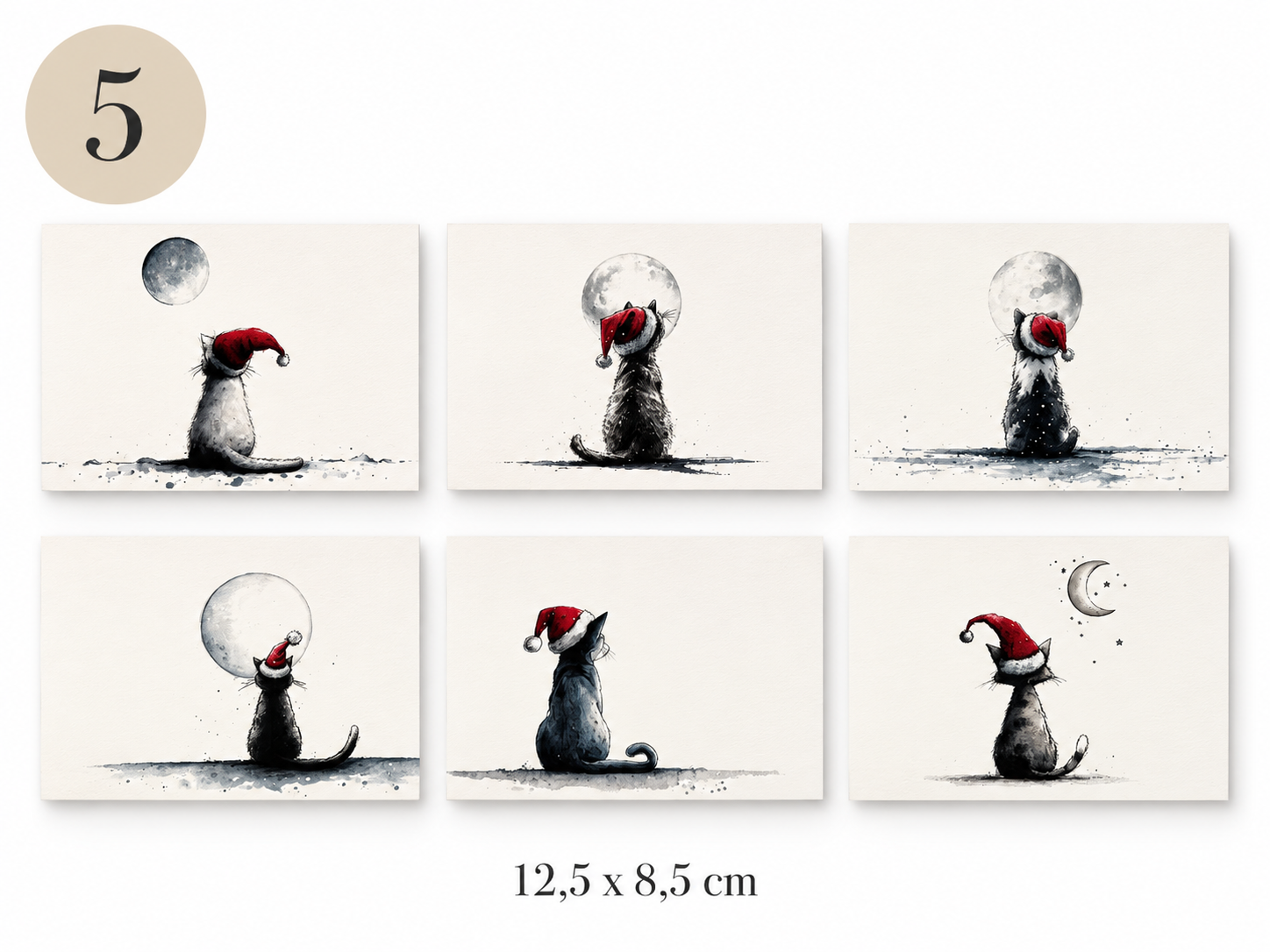Kerstkaartjes met enveloppe 6x - Afbeelding 6