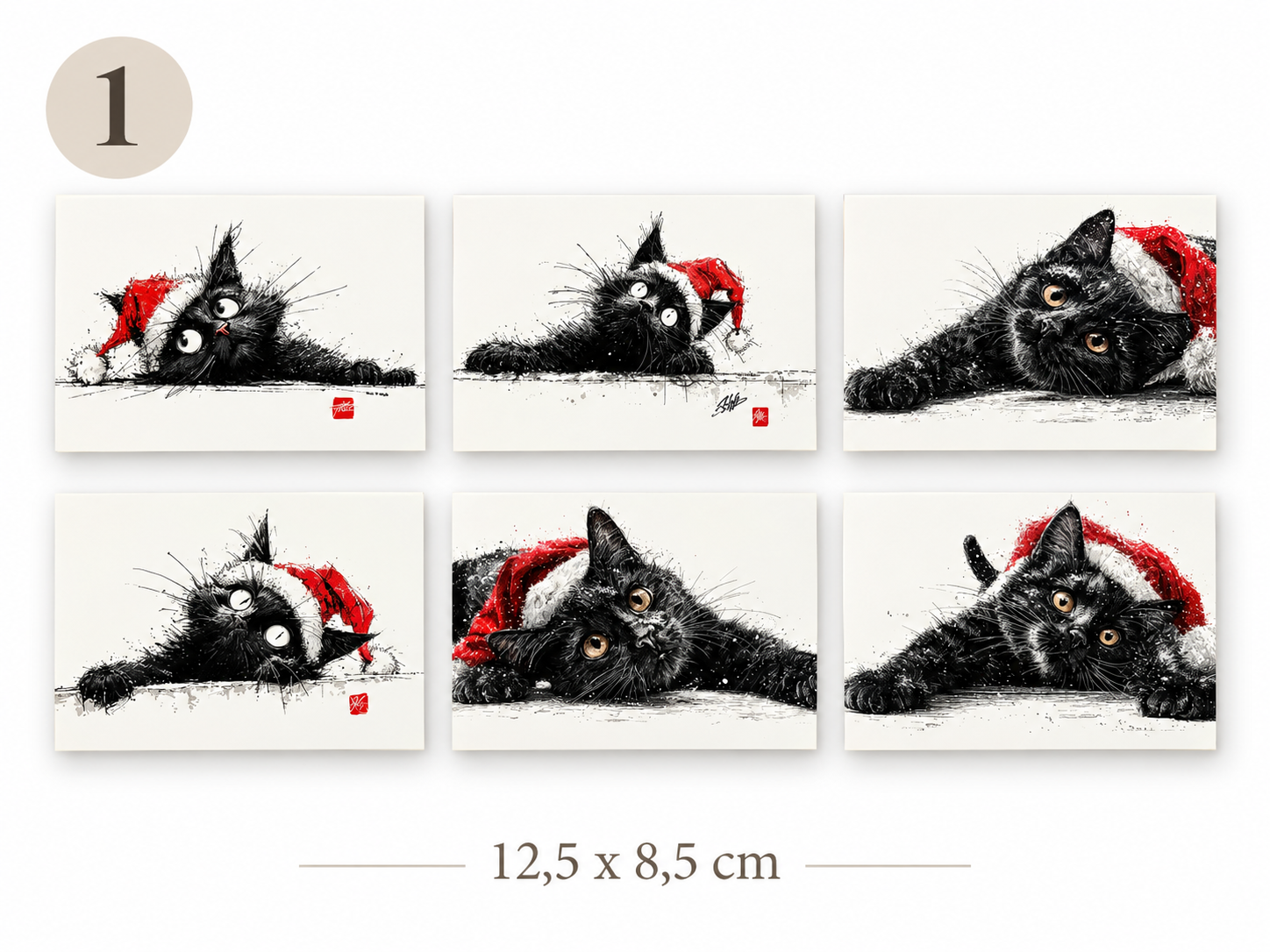 Kerstkaartjes met enveloppe 6x - Afbeelding 2