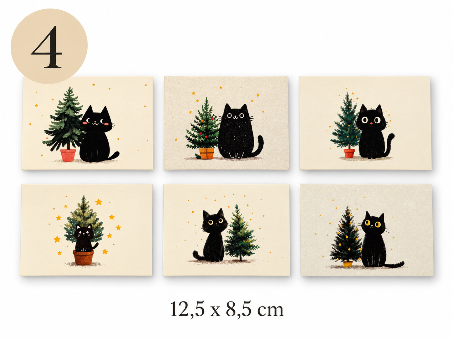 Kerstkaartjes met enveloppe 6x - Afbeelding 5