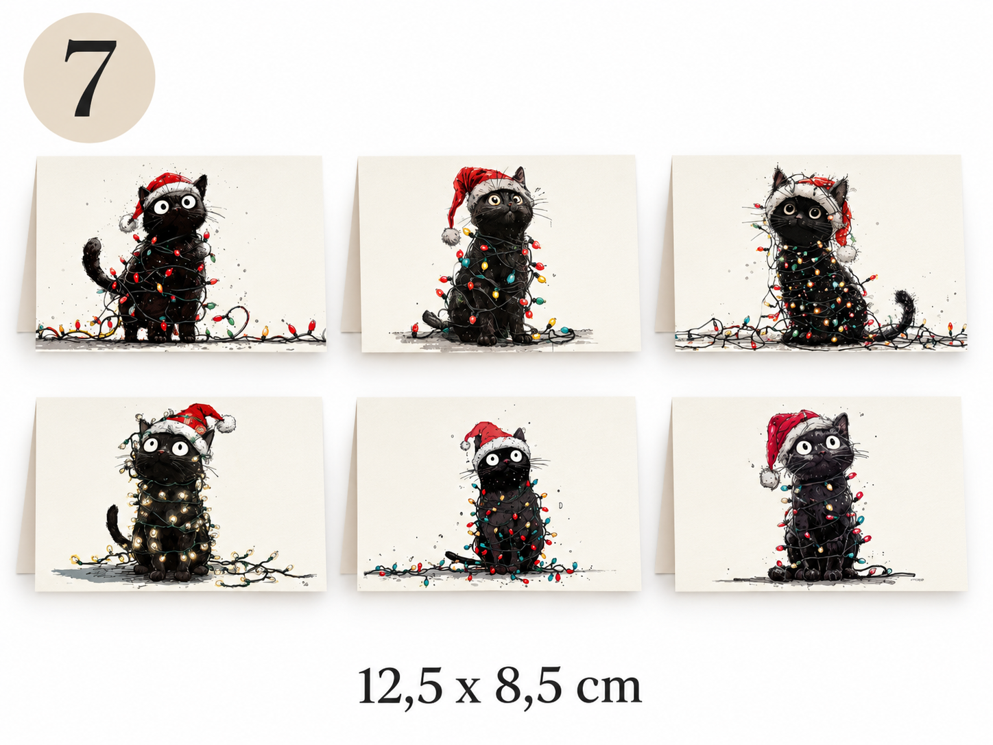Kerstkaartjes met enveloppe 6x - Afbeelding 8