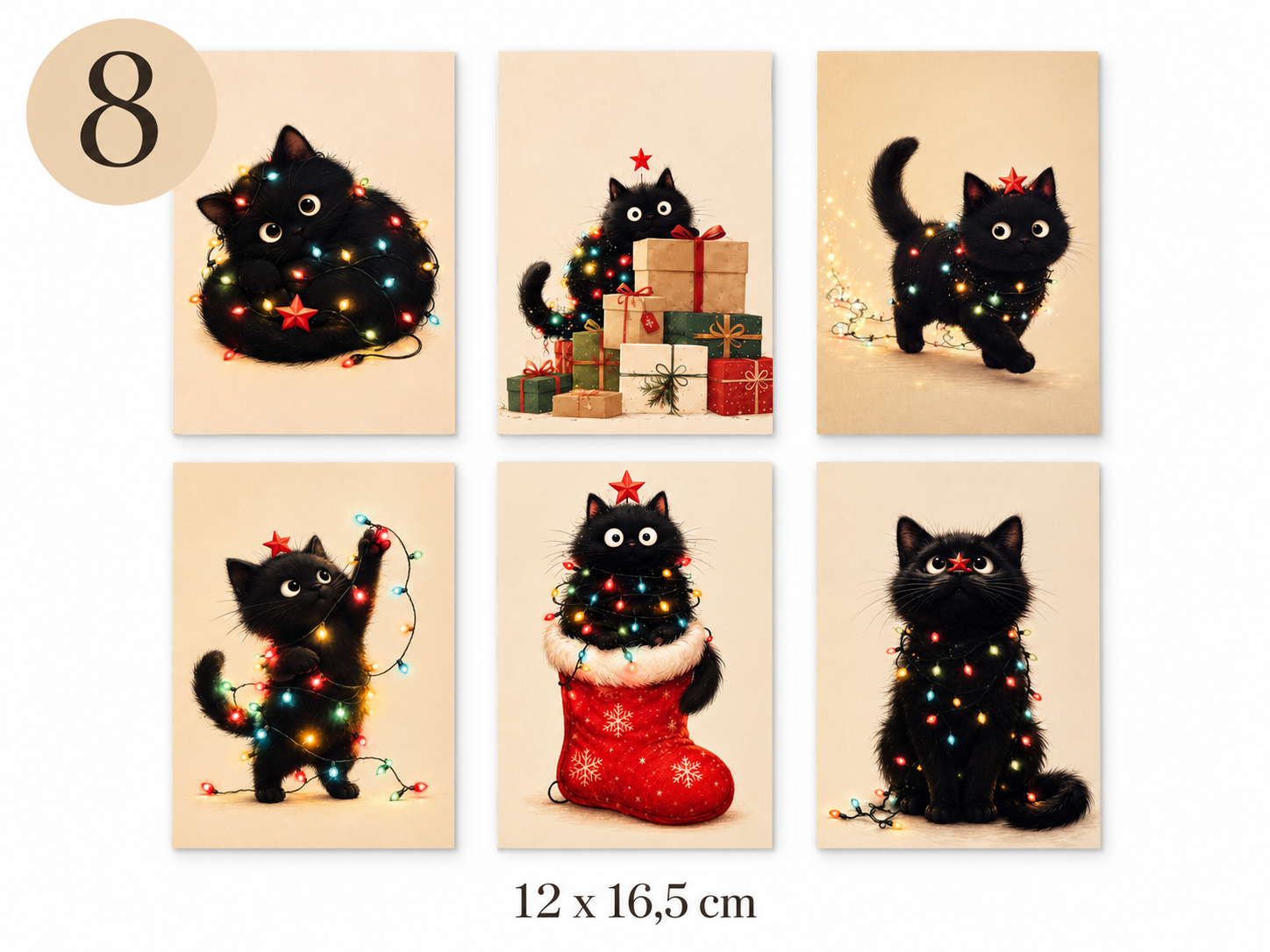 Kerstkaartjes met enveloppe 6x - Afbeelding 9