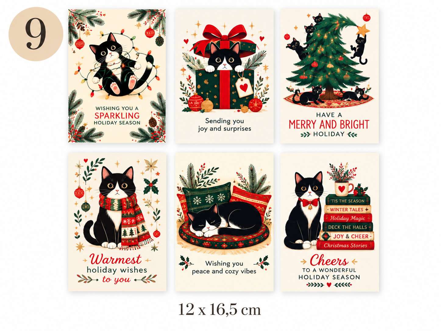 Kerstkaartjes met enveloppe 6x - Afbeelding 10