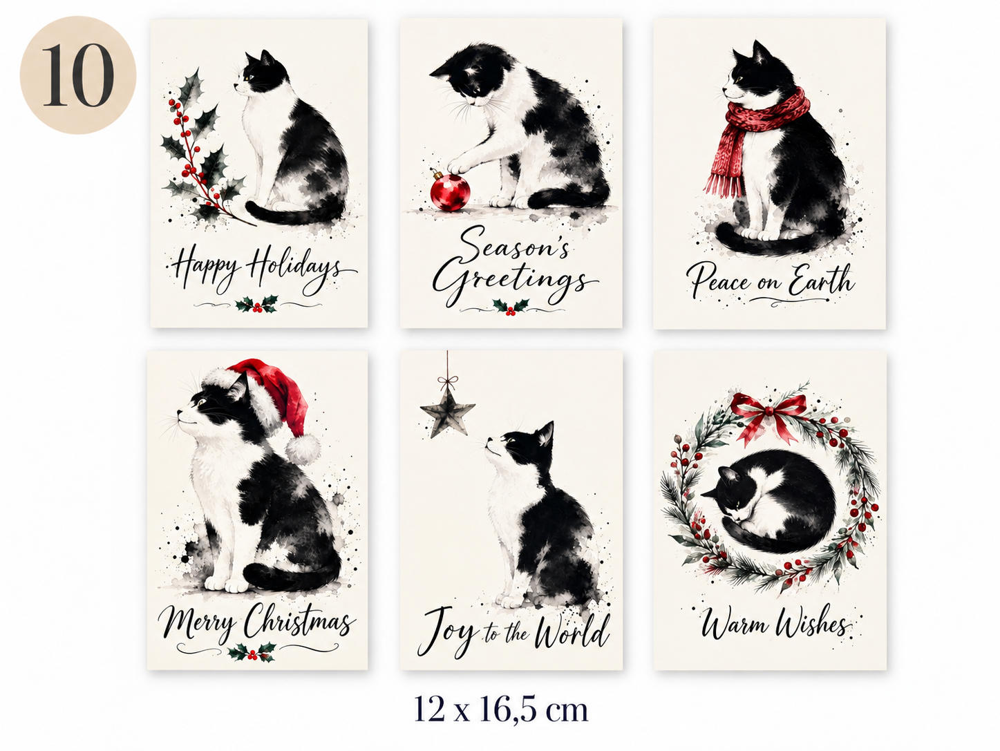 Kerstkaartjes met enveloppe 6x - Afbeelding 11