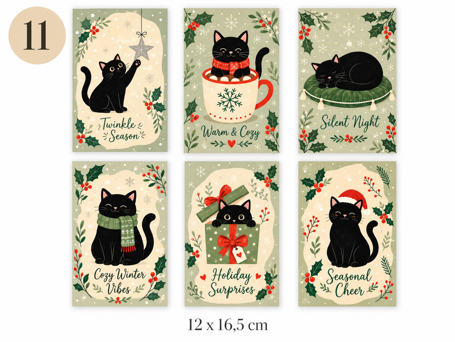 Kerstkaartjes met enveloppe 6x - Afbeelding 12